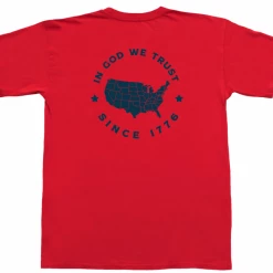 T-Shirts Peach State Pride In God We Trust Red T Shirt