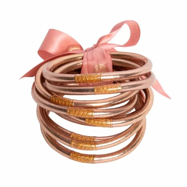 BuDha Girl BuDhaGirl Rose Gold All Weather Bangles 2 BuDha Girl BuDhaGirl Rose Gold All Weather Bangles
