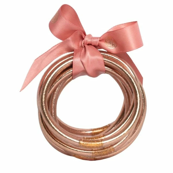 BuDha Girl BuDhaGirl Rose Gold All Weather Bangles 3 BuDha Girl BuDhaGirl Rose Gold All Weather Bangles