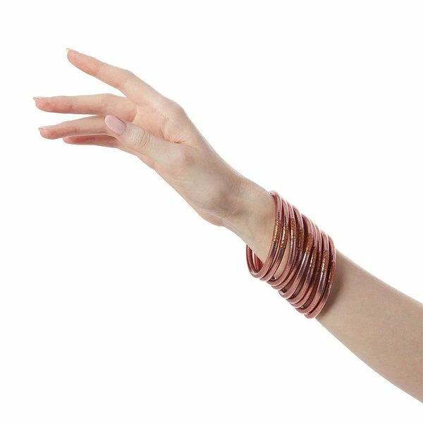 BuDha Girl BuDhaGirl Rose Gold All Weather Bangles 4 BuDha Girl BuDhaGirl Rose Gold All Weather Bangles
