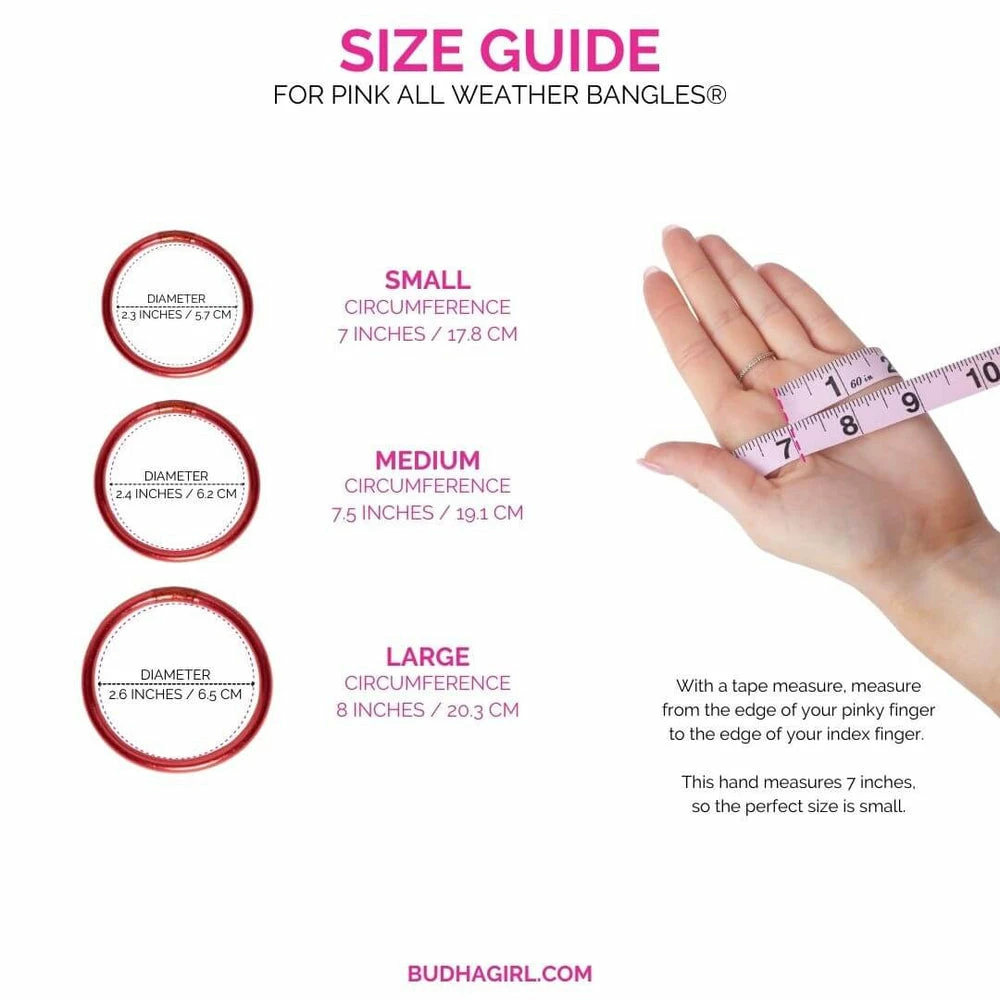 BuDhaGirl Pink All Weather Bangles 4 BuDhaGirl Pink All Weather Bangles