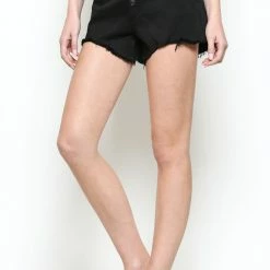 Hidden Jeans Sophie Black Button Fly Shorts