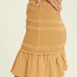 Purple Door Boutique New Arrivals Lasting Impressions Honey Smocked Ruffle Mini Skirt 7 Purple Door Boutique New Arrivals Lasting Impressions Honey Smocked Ruffle Mini Skirt