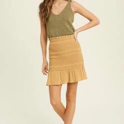 Purple Door Boutique New Arrivals Lasting Impressions Honey Smocked Ruffle Mini Skirt 9 Purple Door Boutique New Arrivals Lasting Impressions Honey Smocked Ruffle Mini Skirt