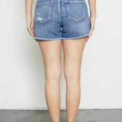 Kan Can Jeans Kan Can Button Fly Mom Denim Shorts Ladies'