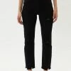 Kan Can High Waist Black Straight Leg Jeans
