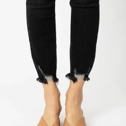 Kan Can Jeans Kan Can High Rise Washed Black Ankle Skinny Jeans
