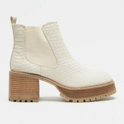 Mia Alejandro Ivory Booties Shoes