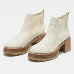 Mia Alejandro Ivory Booties Shoes