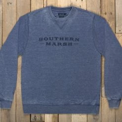 Southern Marsh 'Seawash Rally' Sweatshirt - Washed Navy