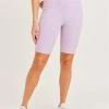 Mono B Athleisure Mono B Staying Sassy Lavender Textured Biker Shorts Summer SALE