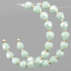 Purple Door Boutique Jewelry Mint Beaded Hoop Earrings