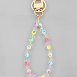 Purple Door Boutique Multicolor Smiley Face Keychain Accessories/Gifts