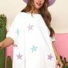 Purple Door Boutique New Arrivals Star Patched Oversized Tee