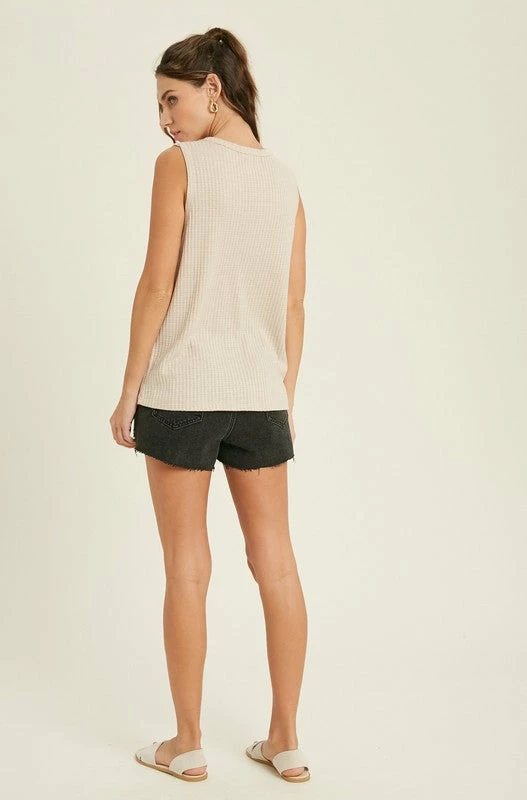 Purple Door Boutique Daydreaming Taupe Ribbed Tank Top 2 Purple Door Boutique Daydreaming Taupe Ribbed Tank Top