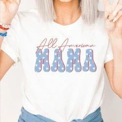 Purple Door Boutique All American Mama Graphic Tee New Arrivals