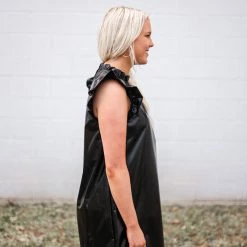 Purple Door Boutique Metallic Dreams Black Pleather Dress New Arrivals 10 Purple Door Boutique Metallic Dreams Black Pleather Dress New Arrivals