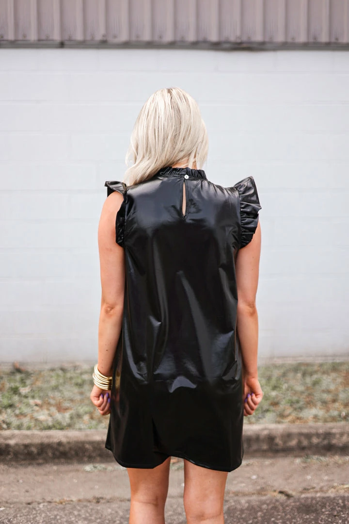 Purple Door Boutique Metallic Dreams Black Pleather Dress New Arrivals 6 Purple Door Boutique Metallic Dreams Black Pleather Dress New Arrivals