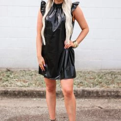 Purple Door Boutique Metallic Dreams Black Pleather Dress New Arrivals 8 Purple Door Boutique Metallic Dreams Black Pleather Dress New Arrivals