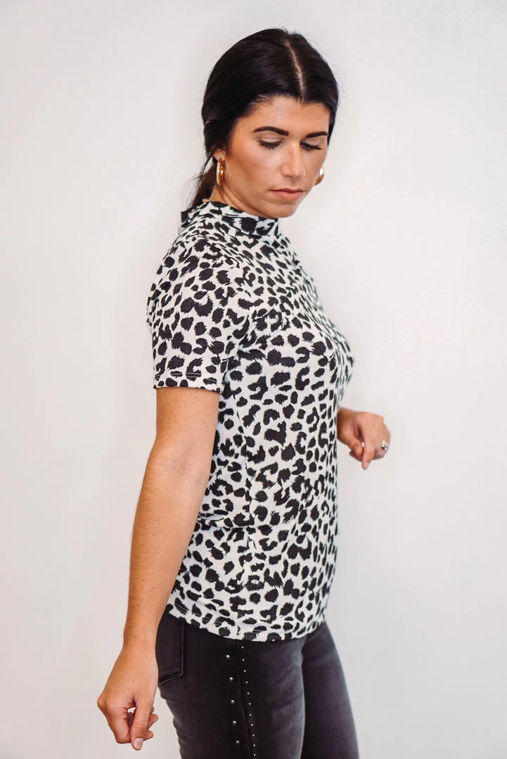 Purple Door Boutique Black Leopard Print Thermal Top $15 & $19 Tops 3 Purple Door Boutique Black Leopard Print Thermal Top $15 & $19 Tops