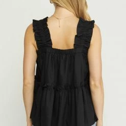 Purple Door Boutique Sunshine Wishes Black Tiered Top 7 Purple Door Boutique Sunshine Wishes Black Tiered Top