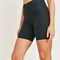 Mono B Athleisure Mono B Zebra Jacquard Biker Shorts Ladies'