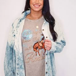 Purple Door Boutique New Arrivals Denim Tie Dye Corduroy Jacket