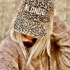 Purple Door Boutique Blonde Leopard Print Hat Headwear