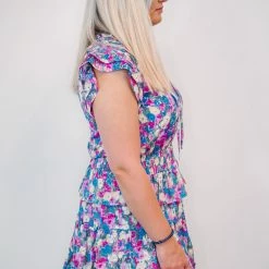 Purple Door Boutique Floral Wonders Smocked Pink Dress 6 Purple Door Boutique Floral Wonders Smocked Pink Dress