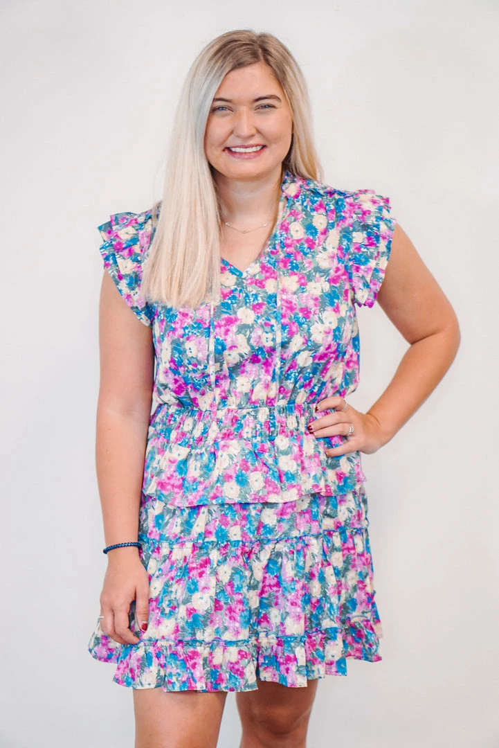 Purple Door Boutique Floral Wonders Smocked Pink Dress 1 Purple Door Boutique Floral Wonders Smocked Pink Dress