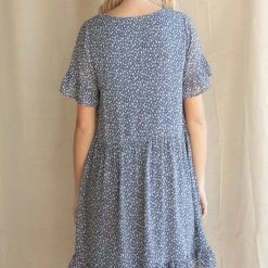 Purple Door Boutique Blue Baby Speckled Print Smocked Dress Summer SALE 7 Purple Door Boutique Blue Baby Speckled Print Smocked Dress Summer SALE