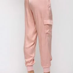 Purple Door Boutique Summer SALE Sweet Moments Blush Satin Joggers