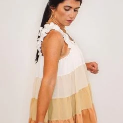 Purple Door Boutique Summer SALE Fall Sunrise Clay Combo Colorblock Tiered Top 8 Purple Door Boutique Summer SALE Fall Sunrise Clay Combo Colorblock Tiered Top