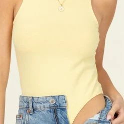 Purple Door Boutique Easy Love Butter Yellow Bodysuit New Arrivals