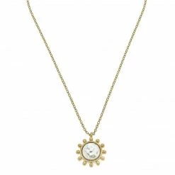 Canvas Jewelry Canvas Amelie Coin Pearl Necklace Worn Gold