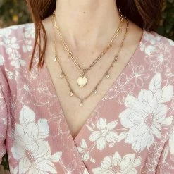 Canvas Jewelry Canvas Lyra Paperclip Chain Rhinestone Drip Necklace