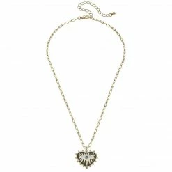 Canvas Jewelry Canvas Scout Heart Evil Eye Talisman Necklace