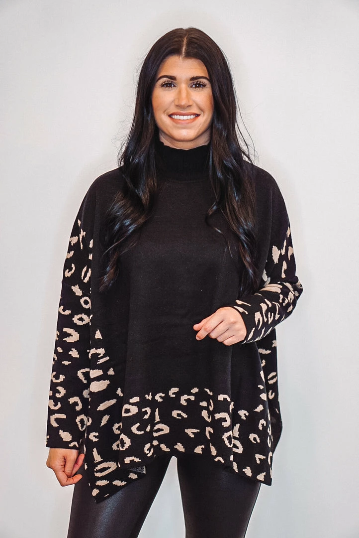 The Purple Door Boutique Leopard Print Love Black Sweater New Arrivals 1 The Purple Door Boutique Leopard Print Love Black Sweater New Arrivals