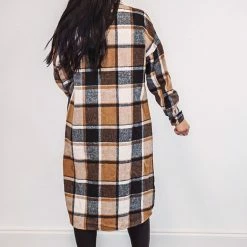 Purple Door Boutique Ladies' Chic Plaids Brown Shacket 7 Purple Door Boutique Ladies' Chic Plaids Brown Shacket