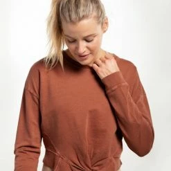 Mono B Athleisure Ladies' Mono B Copper Twist Top