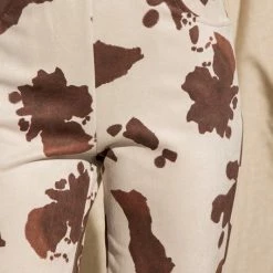 Purple Door Boutique Ladies' Suede Brown Cow Print Pants 7 Purple Door Boutique Ladies' Suede Brown Cow Print Pants