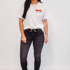 Purple Door Boutique Summer SALE Cowboys White Graphic T-shirt