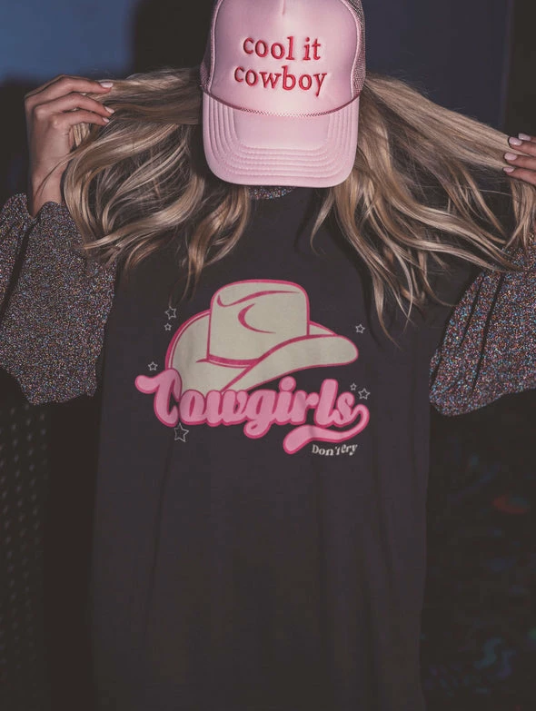 New Arrivals Charlie Southern Charcoal Cowgirls Don't Cry Tee 2 New Arrivals Charlie Southern Charcoal Cowgirls Don't Cry Tee