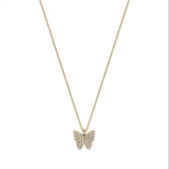 Purple Door Boutique Fly Away Crystal Butterfly Necklace