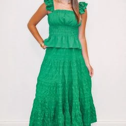 Purple Door Boutique Ruffled Love Green Peplum Top 7 Purple Door Boutique Ruffled Love Green Peplum Top