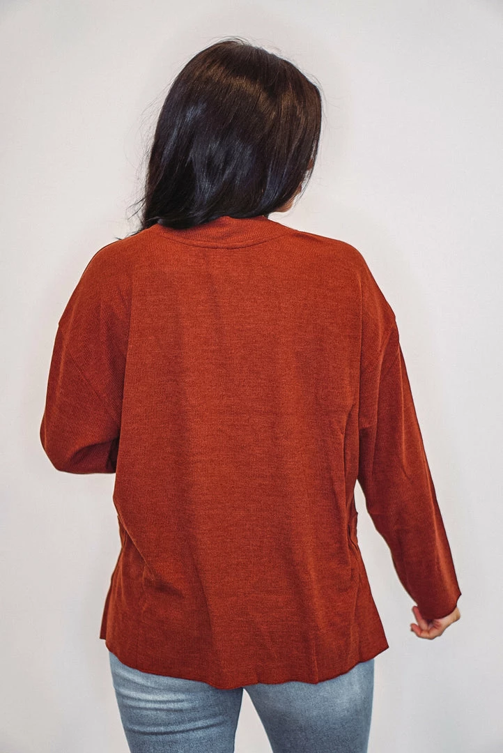 Purple Door Boutique Chilly Nights Rust Knit Top 6 Purple Door Boutique Chilly Nights Rust Knit Top