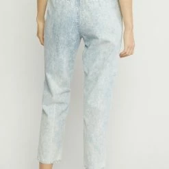 Purple Door Boutique Distressed Denim Light Blue Joggers New Arrivals