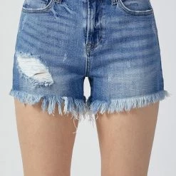 Purple Door Boutique New Arrivals Backroad Life Dark Denim Shorts