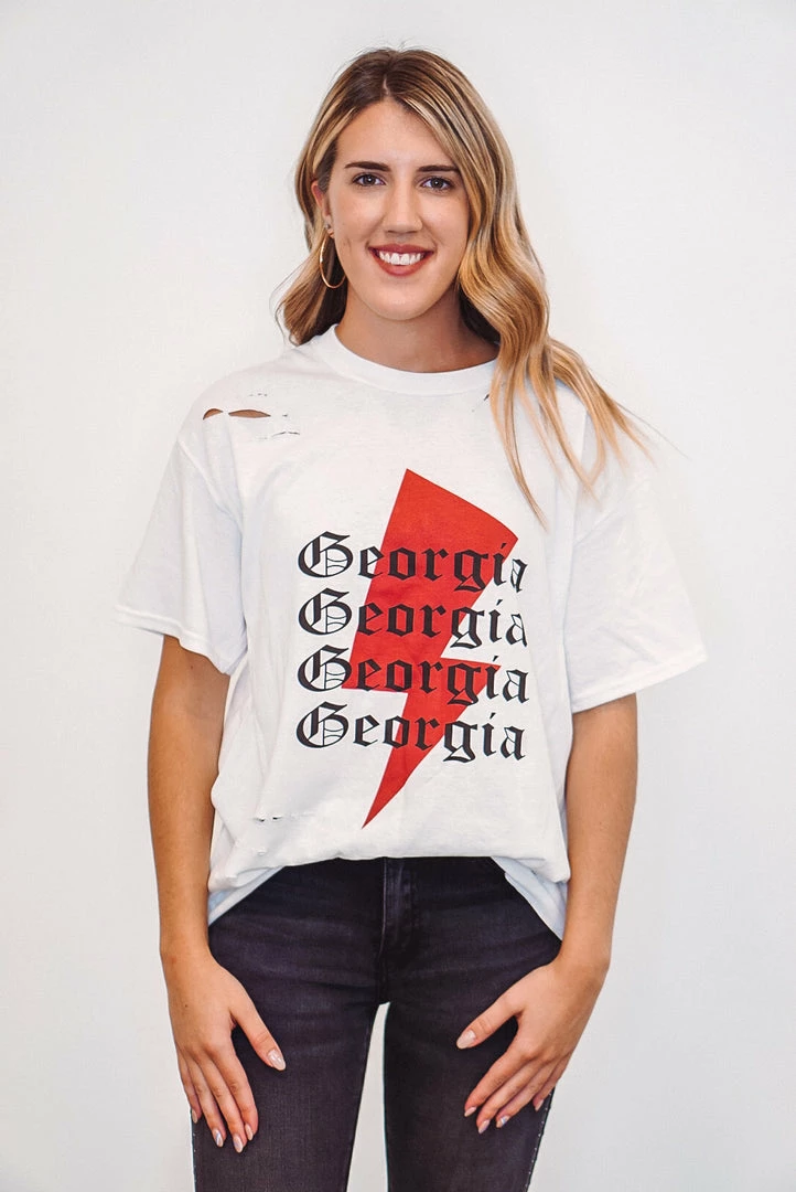 Purple Door Boutique Georgia Lightning Bolt Tee 1 Purple Door Boutique Georgia Lightning Bolt Tee
