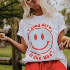 Purple Door Boutique Good Day In The USA T Shirt New Arrivals